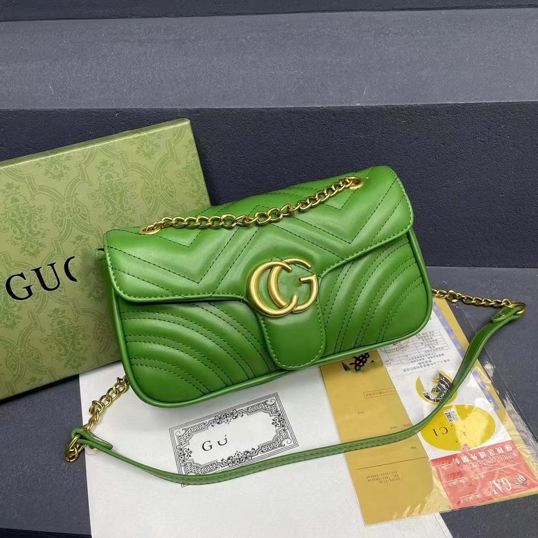 더블 g 백 여성용 가방 구찌 클래식한 작은 향기 퀼팅 체인 백 고급스러운 느낌의 스타일리시한 숄더 크로스백