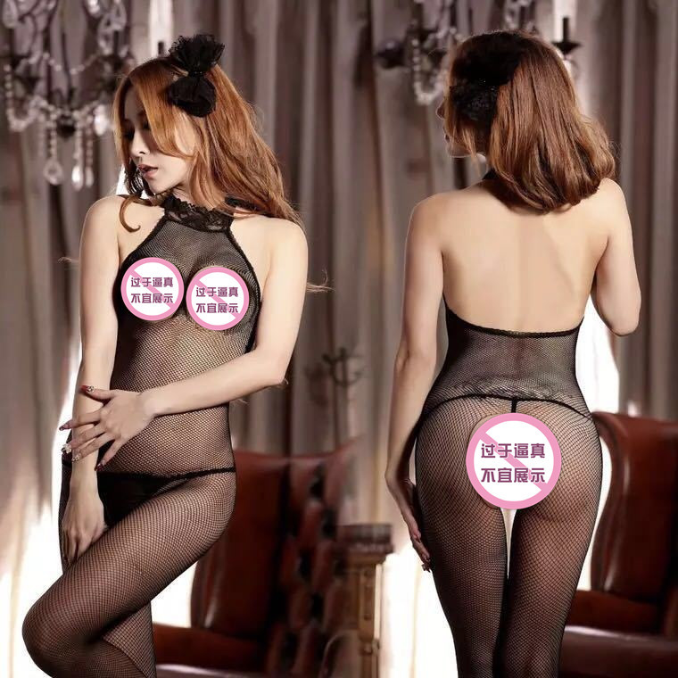 레저 속옷 가슴 누출, 목, 등판 착용, 펀칭 전신 망사 성인 레저 용품 fl004