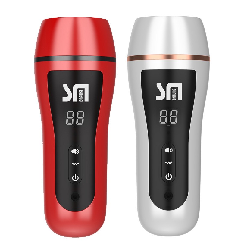 디지털비행기컵은 전자자동으로 쌍방향 남성자위기를 꽂아 취미용품을 단련시킨다