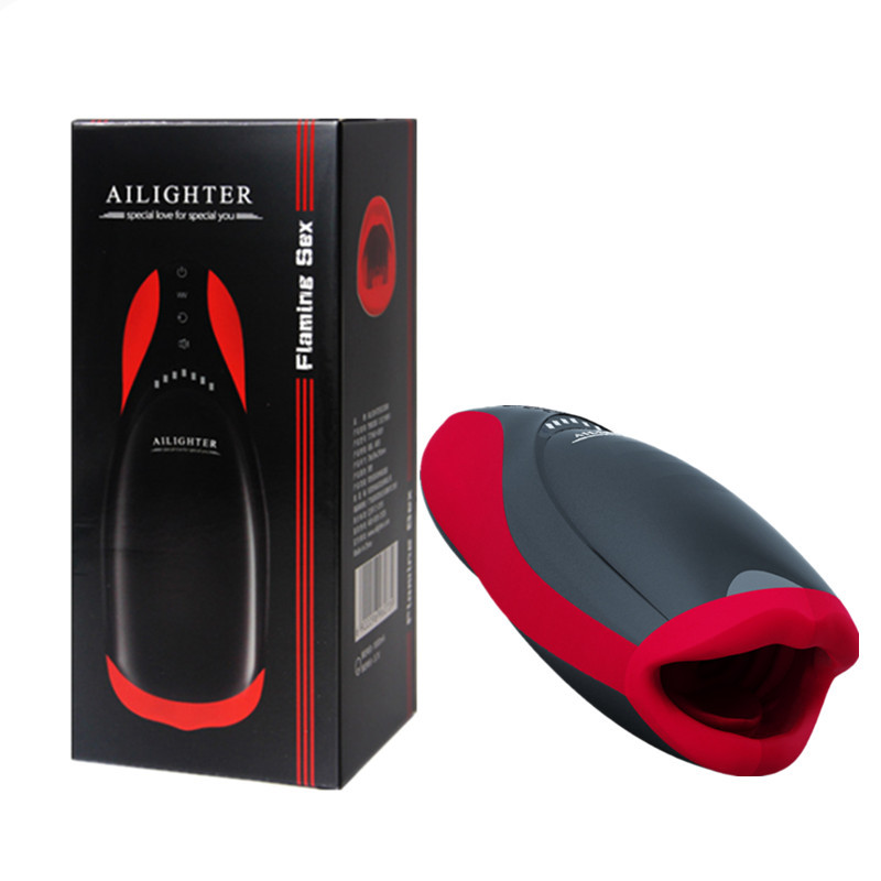 빨강 구슬 빨기 비행기 컵 남성용 자위 단련기 성인 섹스 용품