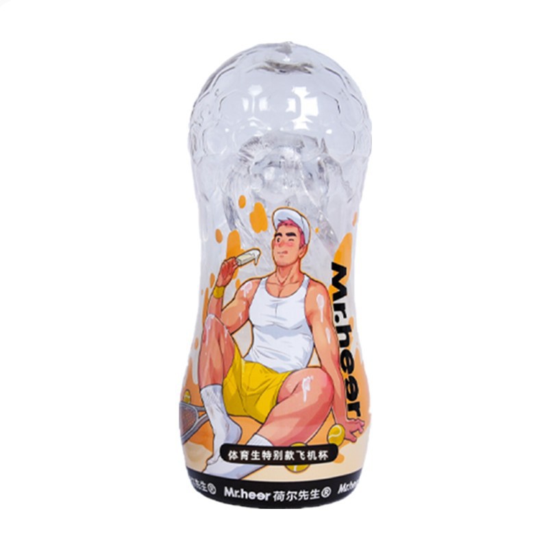 홀 씨, 남자가 수동 비행기 컵 구멍으로 자위기 만화 만화 컵 빨기