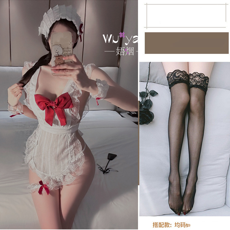 섹시 란제리 여자 섹시 잠옷 메이드 룩 간호사 작은 가슴이 크게 보이는 섹시 유니폼 잠옷