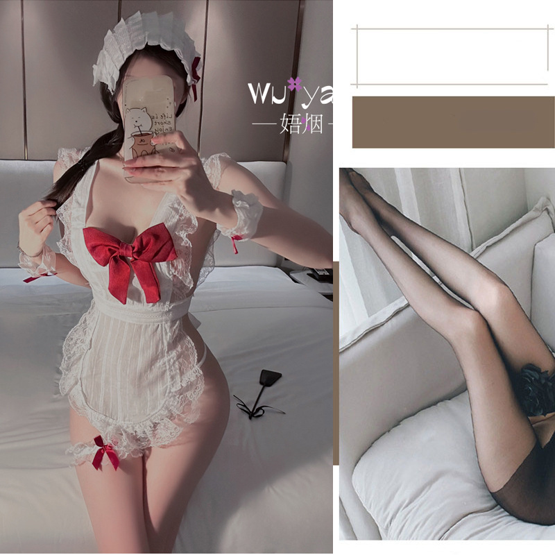 섹시 란제리 여자 섹시 잠옷 메이드 룩 간호사 작은 가슴이 크게 보이는 섹시 유니폼 잠옷
