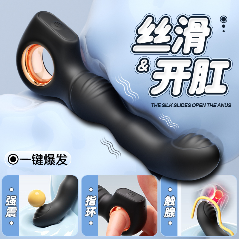반지 전립선 안마기 남성용 후정 마개 자위기 usb 충전 성용품