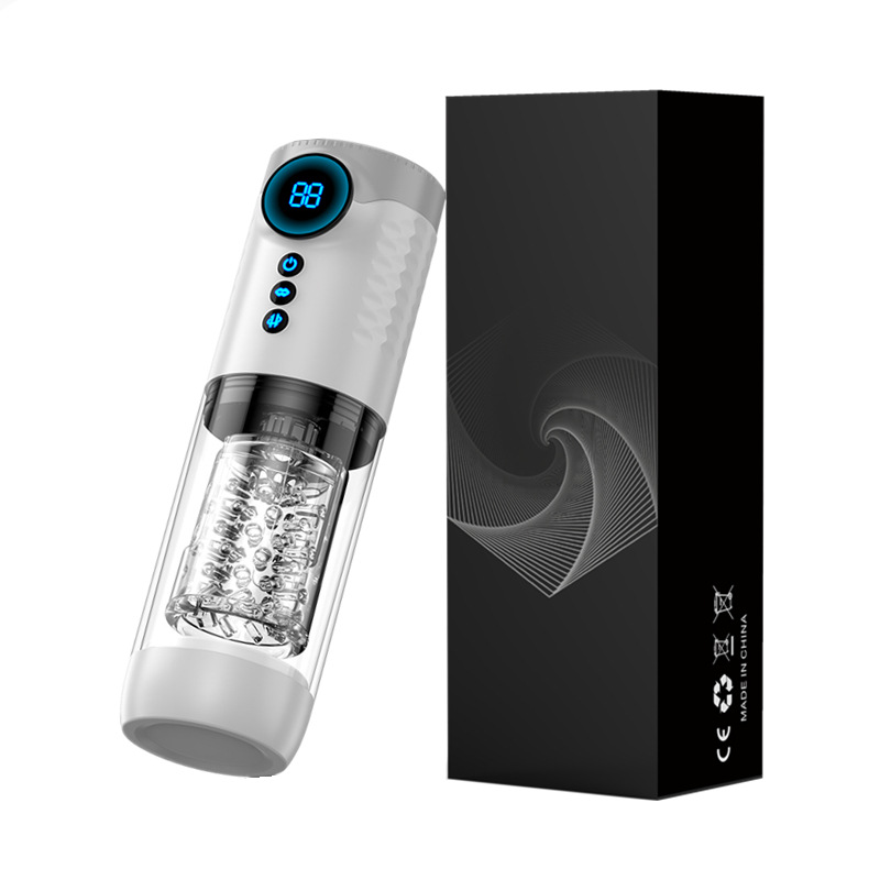 캡슐비행기컵 남성용 전자동 신축회전 깊은 목구멍 흡수진동 자위기