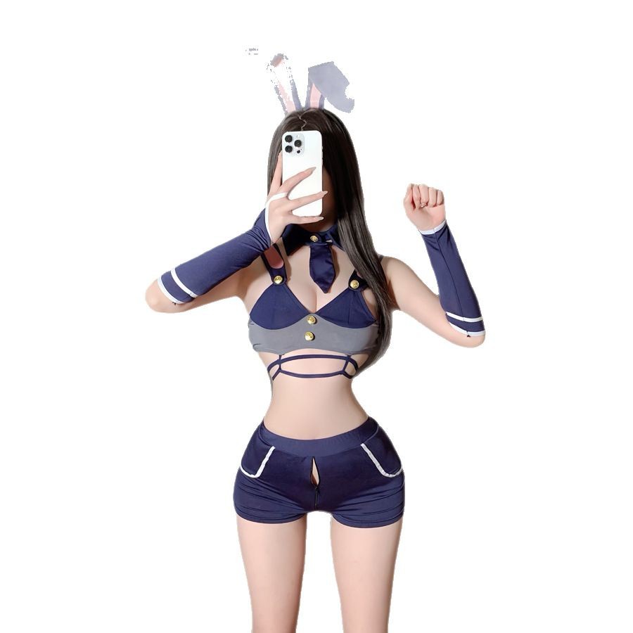 섹시한 속옷 섹시 데이트 가운 밤샘 토끼 순사 제복 수트 여경 유혹