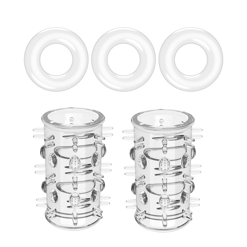 늑대 치아 드래곤 볼 세트 남자용 늑대 치아 물리 정액 고리 포피 반지 성용품