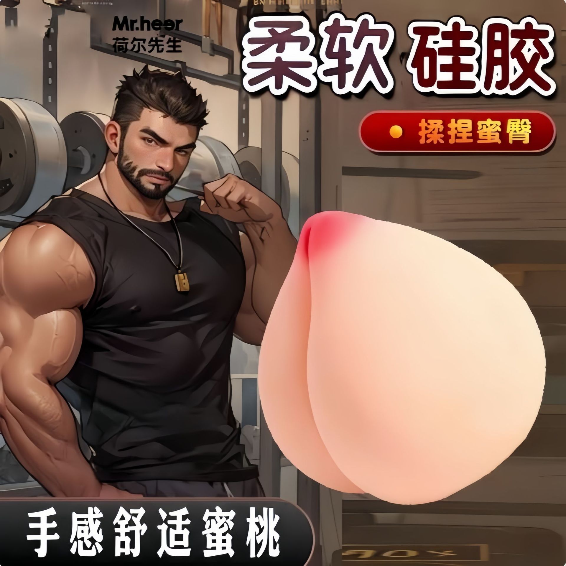 heer hall mr. heer hole mr. 분홍색 복숭아 모델