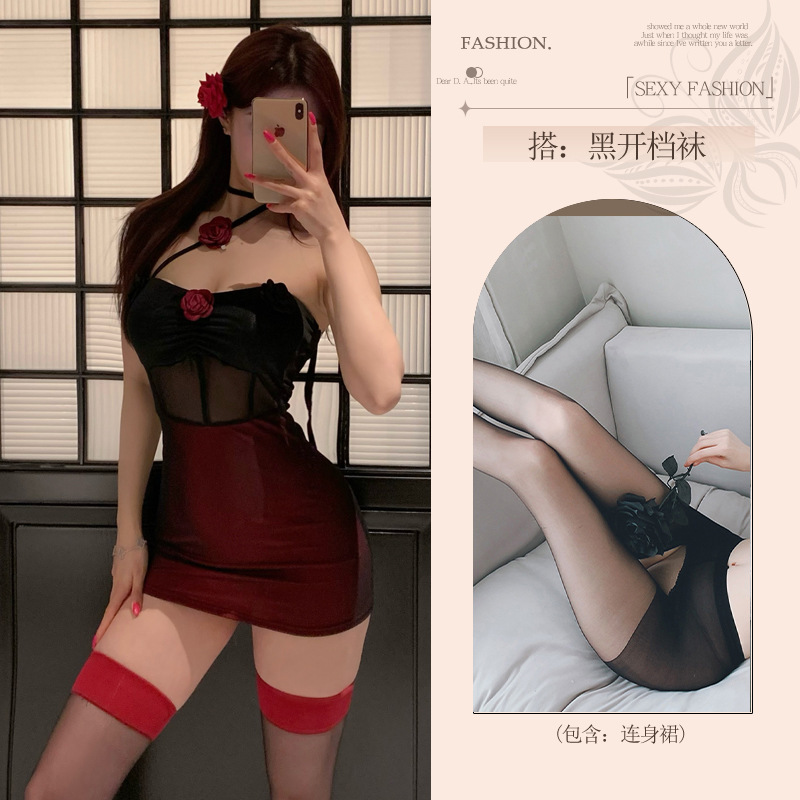 섹시 란제리를 입는 것을 금욕하는 여자 커플 섹시 섹시 잠옷