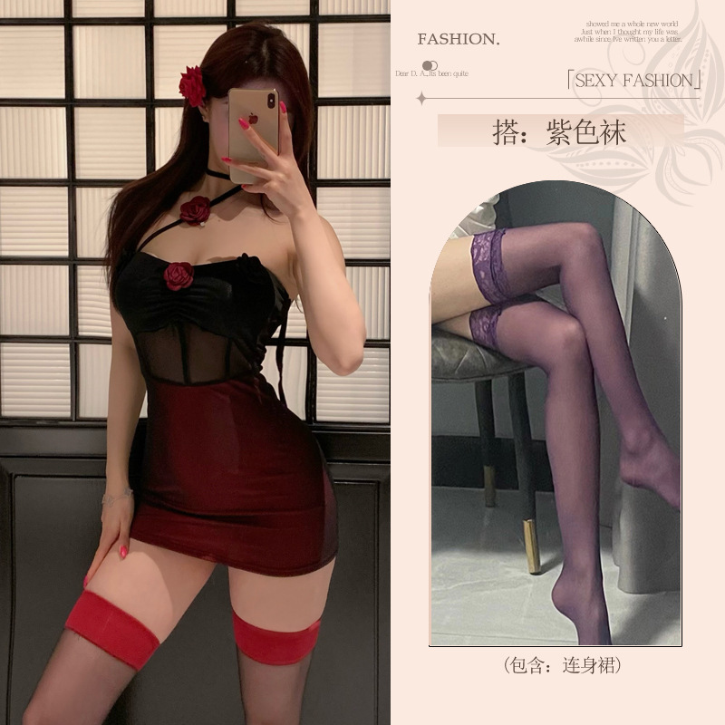 섹시 란제리를 입는 것을 금욕하는 여자 커플 섹시 섹시 잠옷