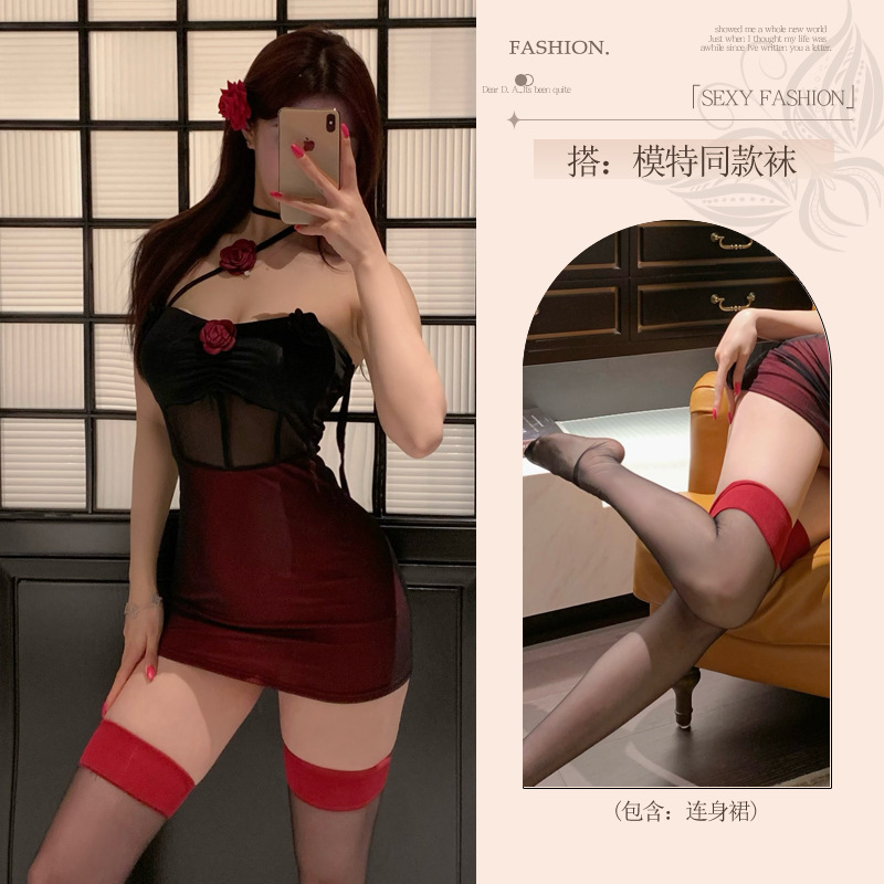 섹시 란제리를 입는 것을 금욕하는 여자 커플 섹시 섹시 잠옷