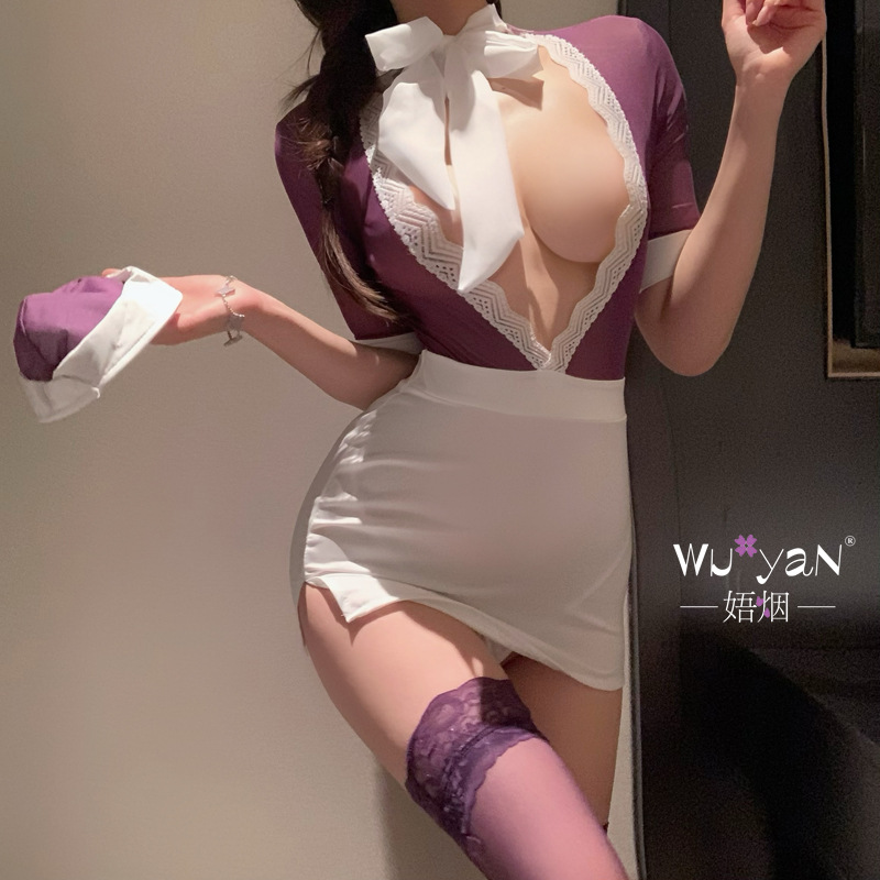 섹시한 속옷 여자 금욕은 비서 제복 무드 커플 섹시 섹시 잠옷