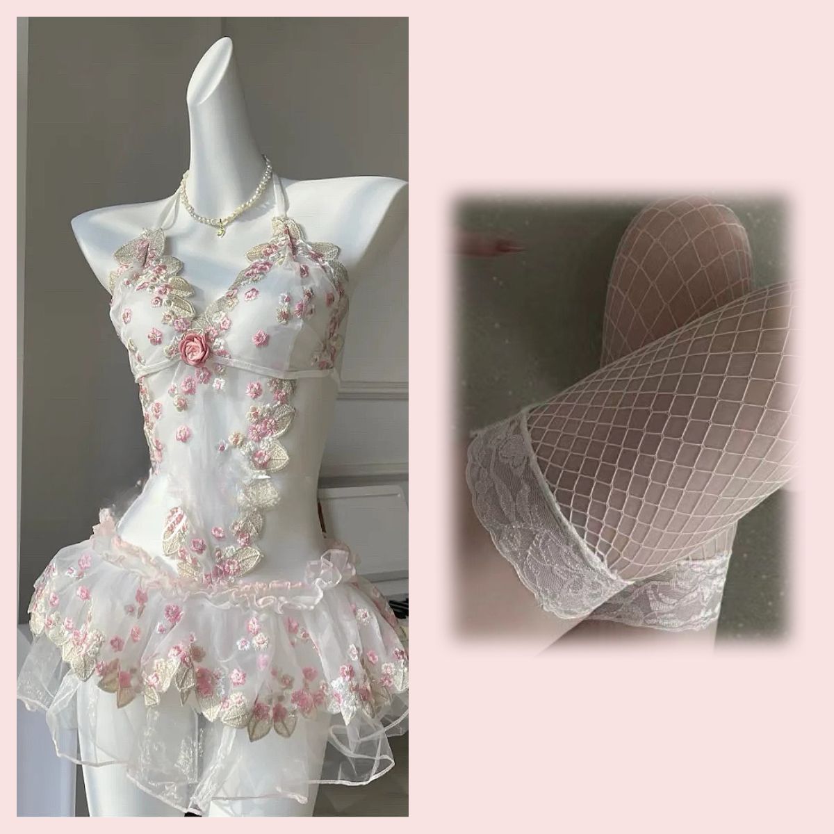 섹시 점프슈트 잠옷 힙 스커트 무드 커플 아이템