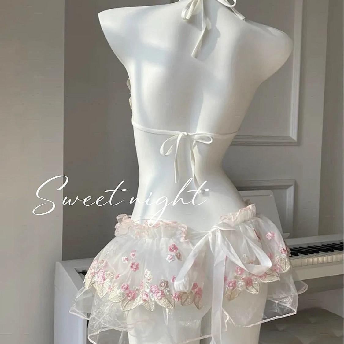 섹시 점프슈트 잠옷 힙 스커트 무드 커플 아이템