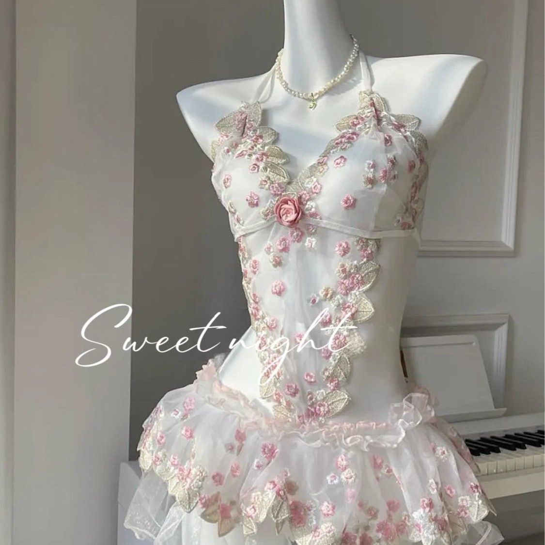 섹시 점프슈트 잠옷 힙 스커트 무드 커플 아이템