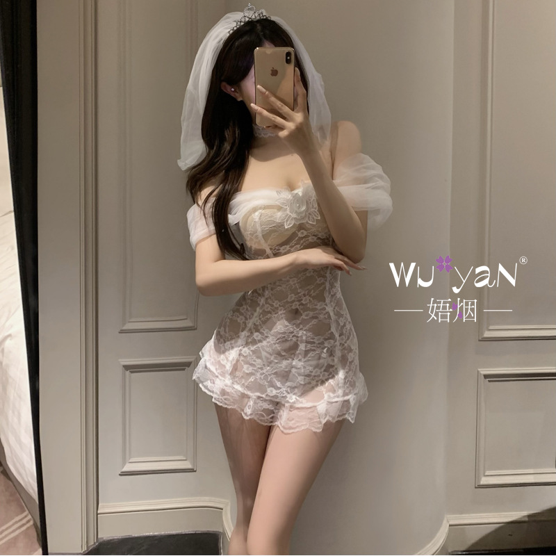 섹시 속옷 순 금욕적인 건 탈피 신부 룩 섹시한 코스 파자마 제복