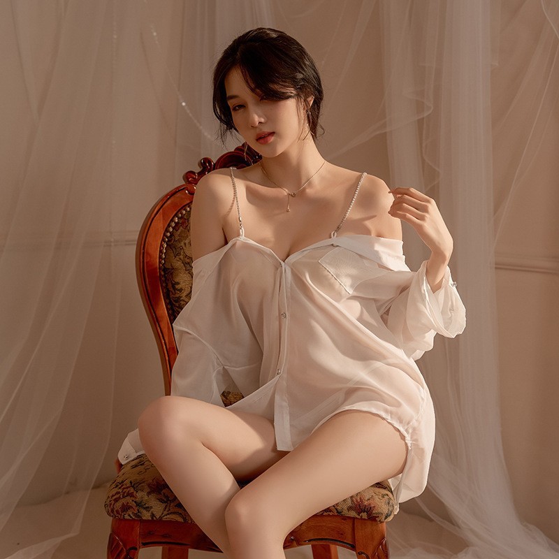 섹스 속옷 순 욕 속옷 여자 제복 금욕 셔츠 섹시한 잠옷 여자 취미