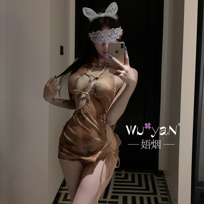 섹시 속옷 순 욕 속옷 여자 제복 금욕 치파오 섹시한 잠옷 성적 흥미