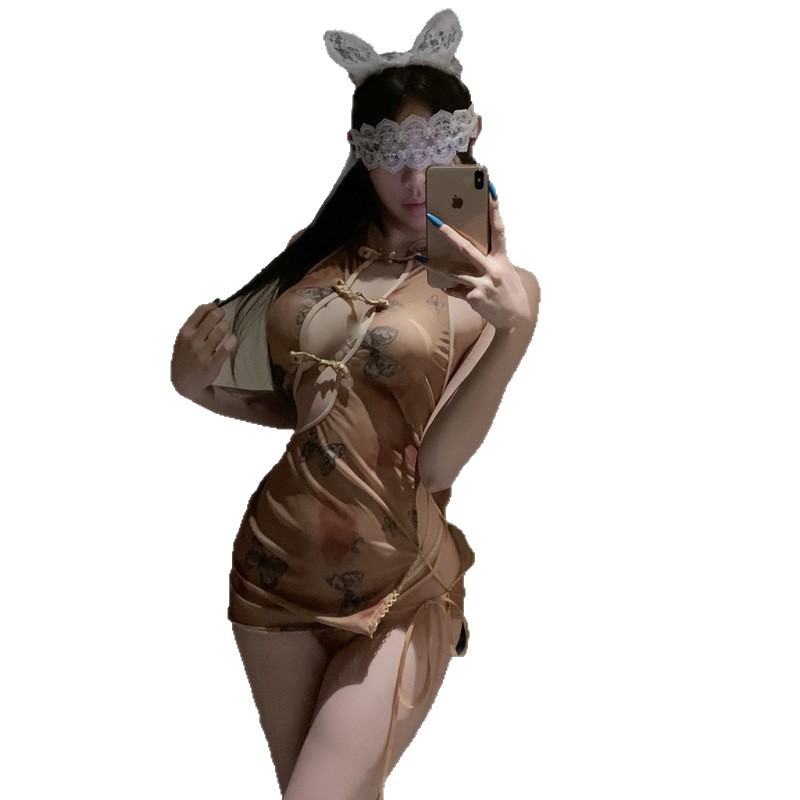 섹시 속옷 순 욕 속옷 여자 제복 금욕 치파오 섹시한 잠옷 성적 흥미