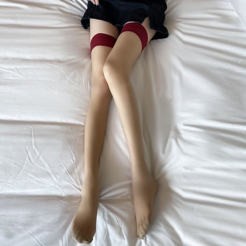 섹시 란제리 스타킹 섹시한 블라우스 섹시한 블랙 실크 롱 무릎 스타킹