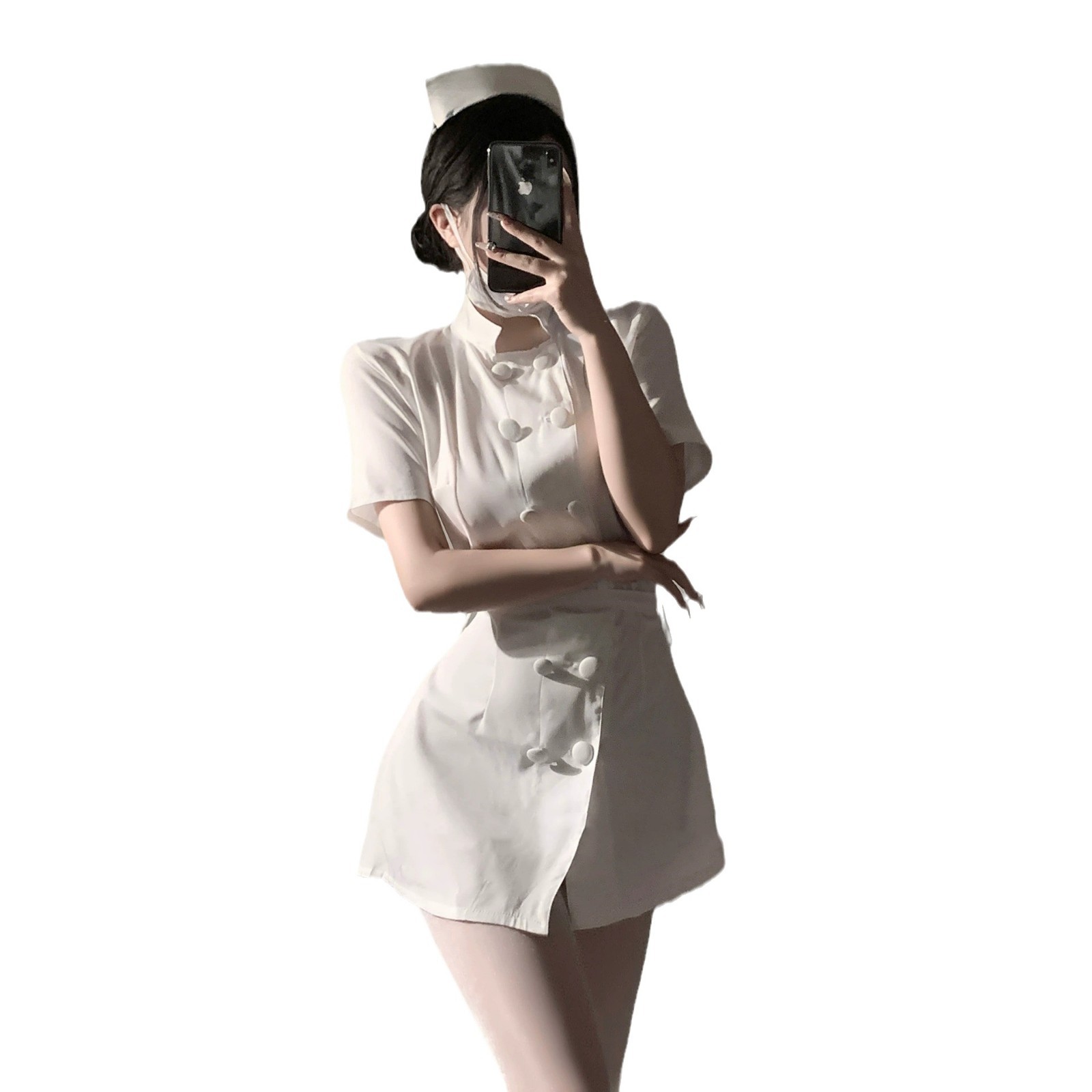 섹시한 속옷 여자 섹시한 간호사 제복 순수한 욕망 벗기 잠옷 힙 스커트 패딩 역할