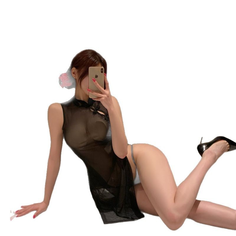 섹시한 속옷'치파오'의 여성 금욕 커플 코디 섹시 파자마