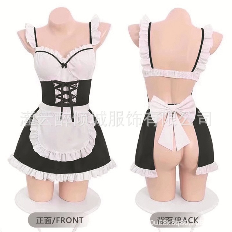 섹시한 속옷 섹시한 제복 유혹의 순수한 하녀 청순하고 귀여운 학생복 하녀 역
