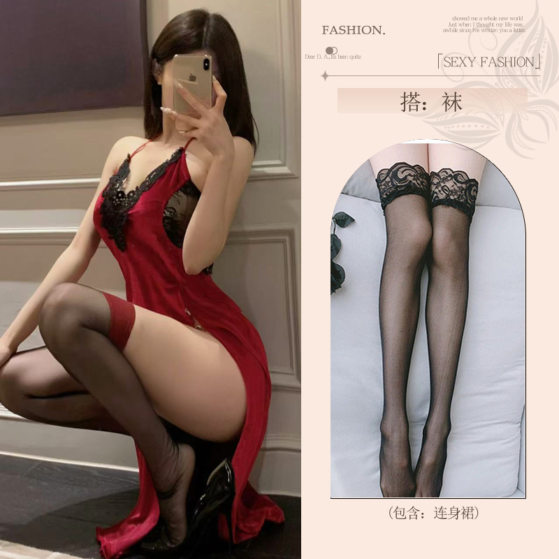 섹스 란제리 여자 금욕 계열 의상 작은 가슴의 섹시한 파자마 커플 섹스 유니폼