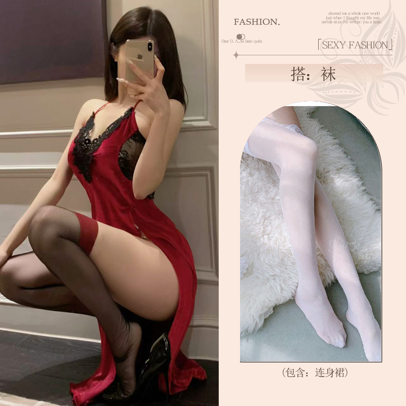 섹스 란제리 여자 금욕 계열 의상 작은 가슴의 섹시한 파자마 커플 섹스 유니폼