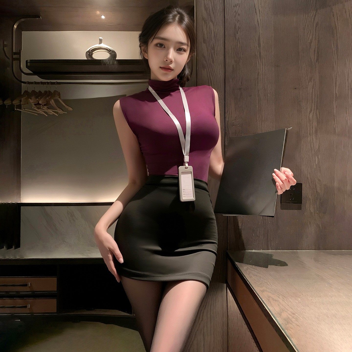 섹시 속옷 순 욕 속옷 금욕면 비서 섹시 코스 파자마 제복 힙 스커트