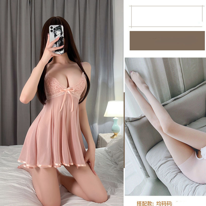 섹시 란제리 섹시한 제복 끈 슬리퍼 스커트 섹시 용품 파자마가 여자들의 순욕을 유혹한다