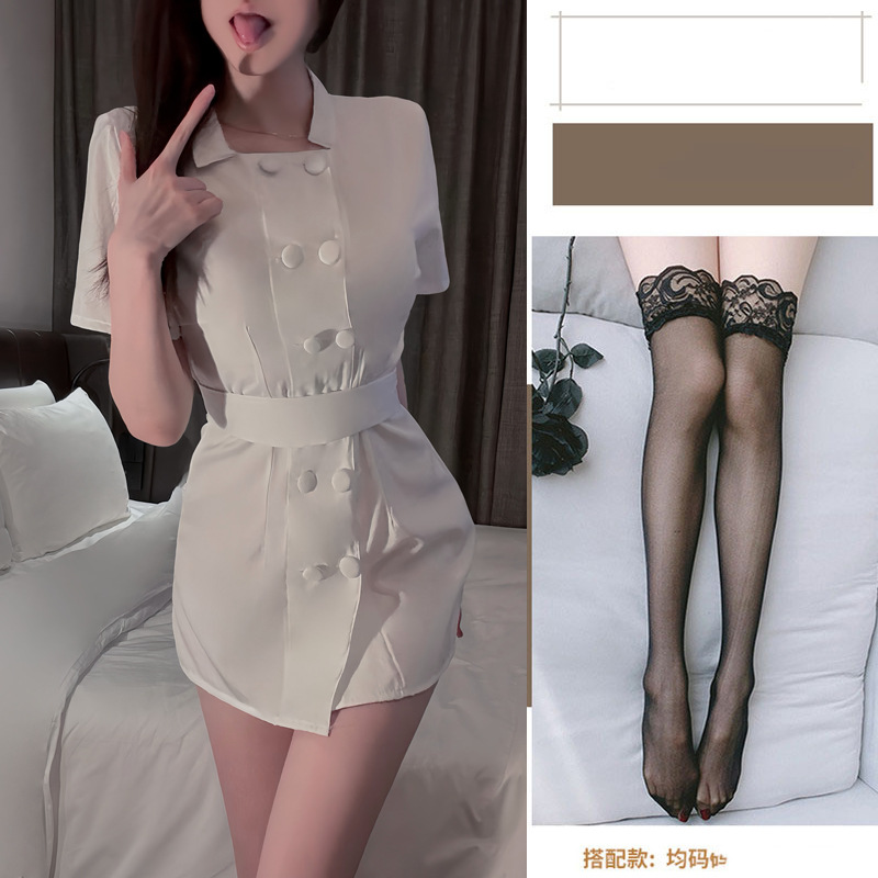 섹시 란제리 여자 섹시 순 욕구 간호사 옷 역할극 제복 유혹 탈정용품