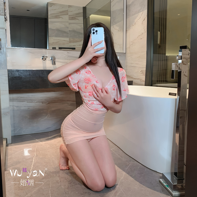 섹시한 속옷 섹시 커플 재미있는 속옷 여자 금욕은 고급스러운 힙 커버 스커트 제복