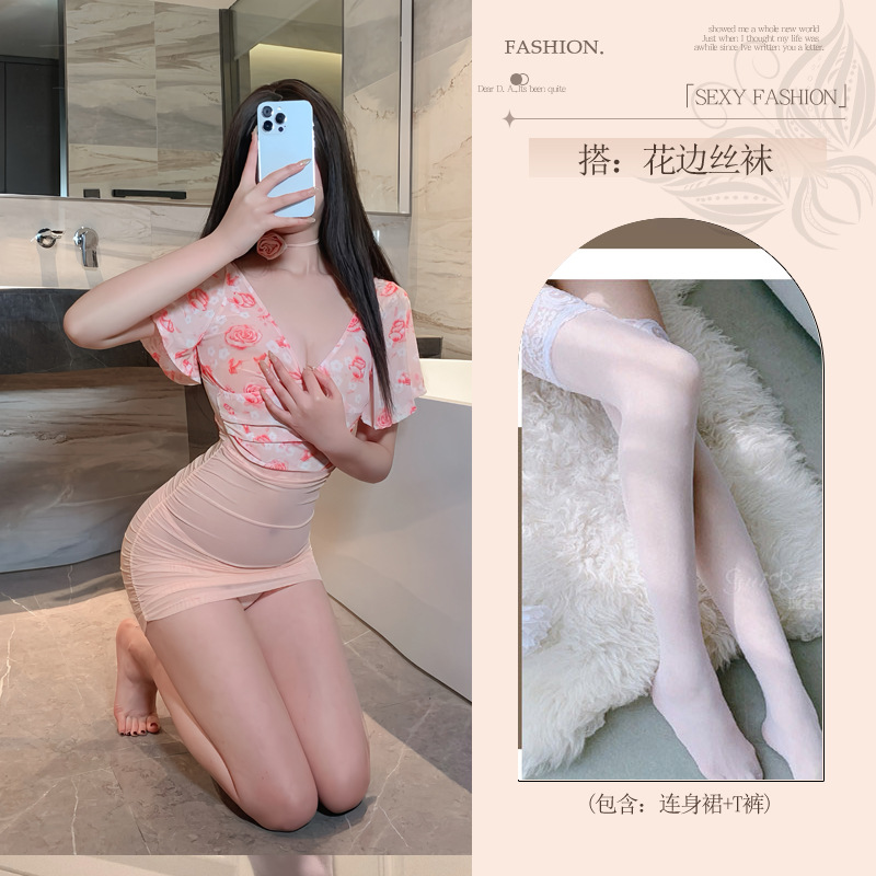 섹시한 속옷 섹시 커플 재미있는 속옷 여자 금욕은 고급스러운 힙 커버 스커트 제복