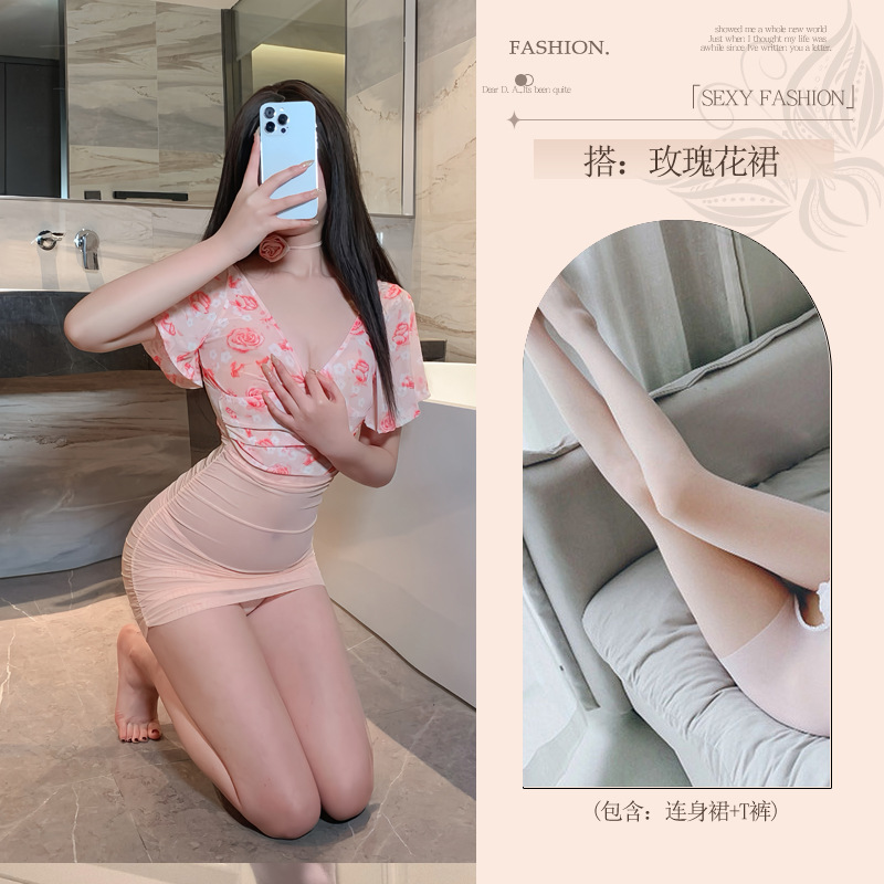 섹시한 속옷 섹시 커플 재미있는 속옷 여자 금욕은 고급스러운 힙 커버 스커트 제복