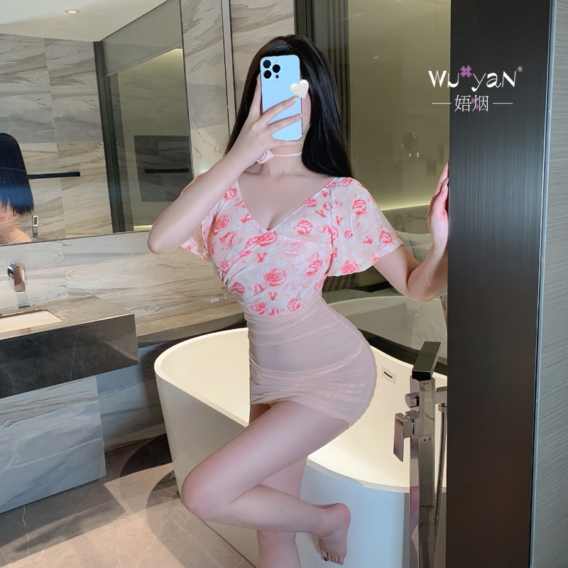 섹시한 속옷 섹시 커플 재미있는 속옷 여자 금욕은 고급스러운 힙 커버 스커트 제복