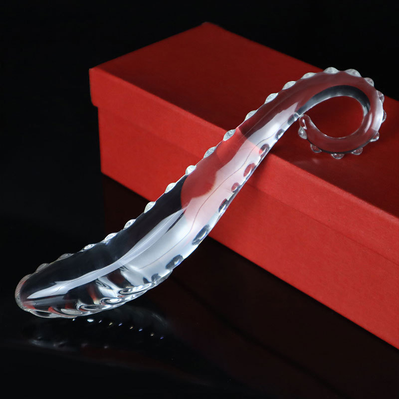 투명 해마 유리 성기구 g 포인트 여성용 자위 섹스용품 크리스털 인조 성기구