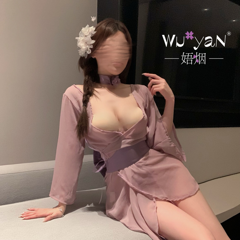 섹시 란제리 여자 금욕 계열 의상 작은 가슴이 섹시한 잠옷 커플 섹시 드레스