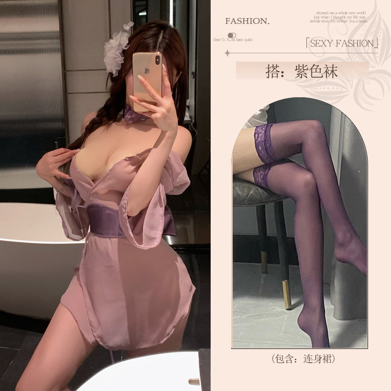 섹시 란제리 여자 금욕 계열 의상 작은 가슴이 섹시한 잠옷 커플 섹시 드레스