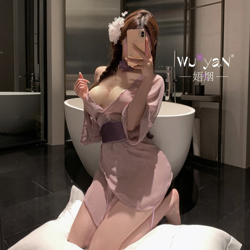 섹시 란제리 여자 금욕 계열 의상 작은 가슴이 섹시한 잠옷 커플 섹시 드레스