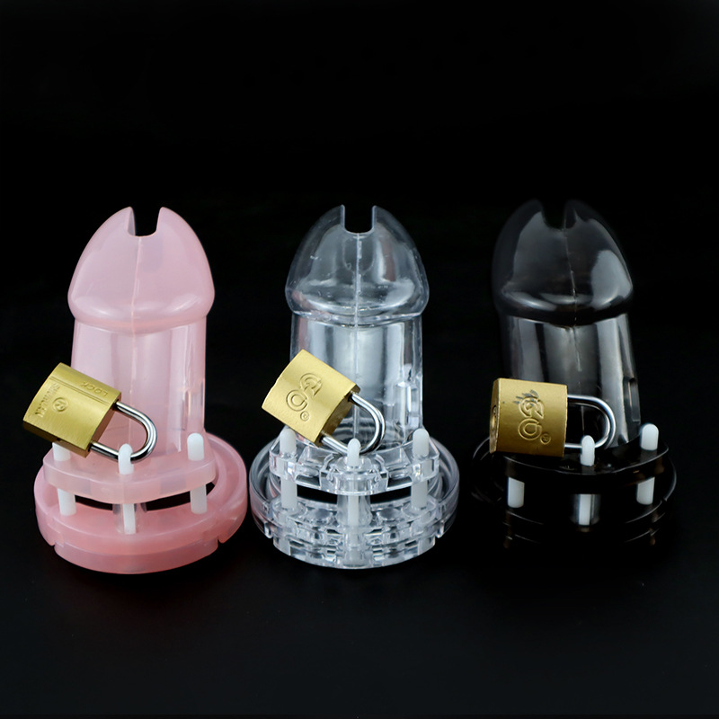 sm 도구 남성용 음경 속박 정조 자물쇠 이색적인 플라스틱 새장 외출 금욕기 섹스 성인용품