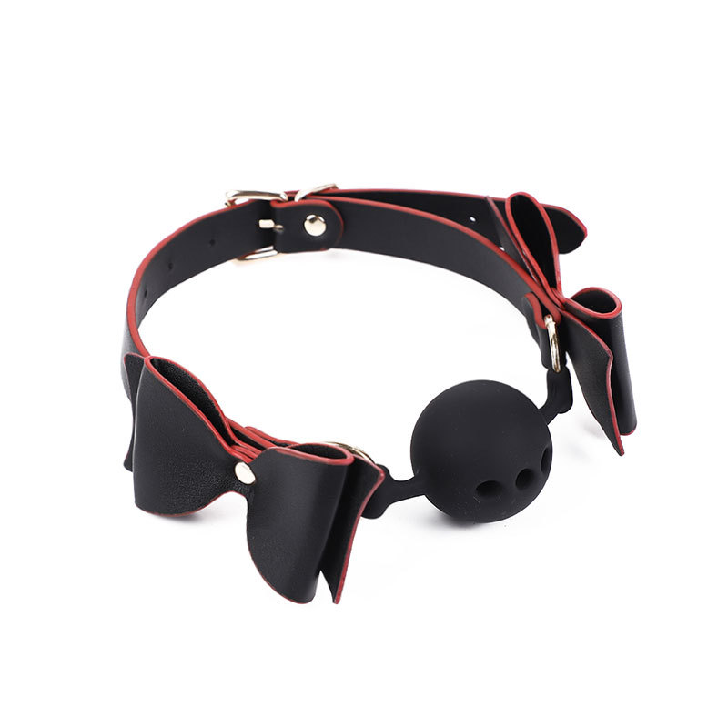 성인기용 리본 마개 pu 가죽 실리콘 볼 커플 sm 묶음 열정 완구