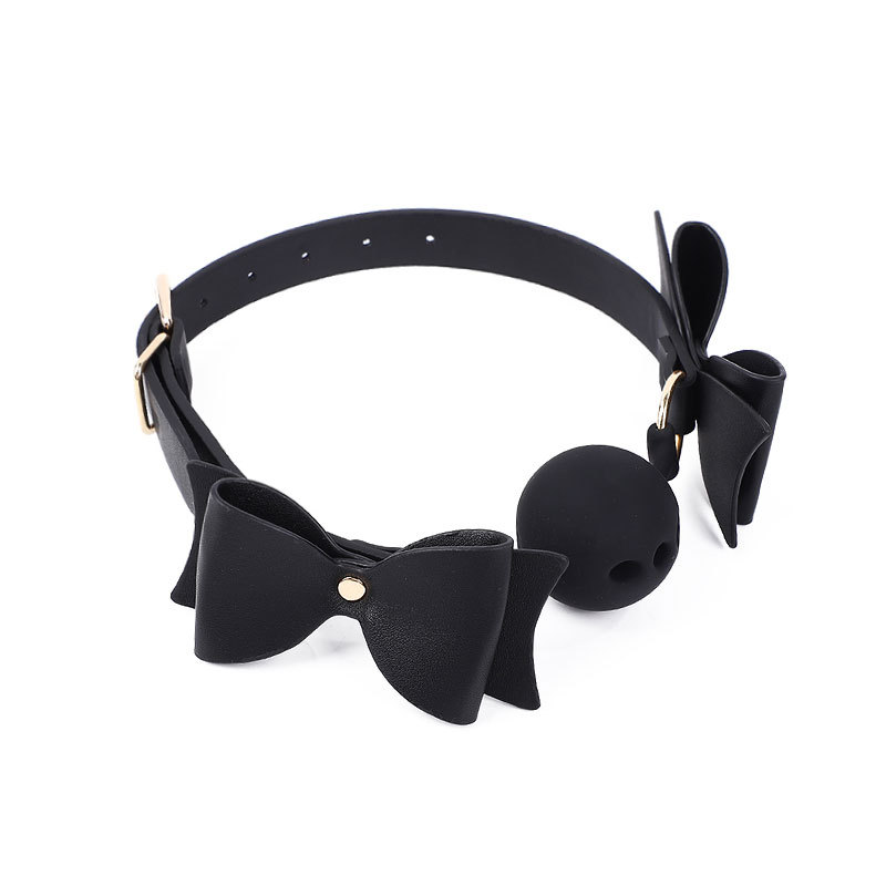 성인기용 리본 마개 pu 가죽 실리콘 볼 커플 sm 묶음 열정 완구