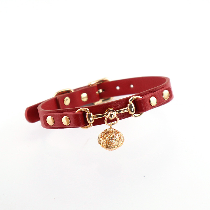 와인 빨간 방울 뼈목걸이 sm 묶음 용품 목걸이띠 외출 조련도구
