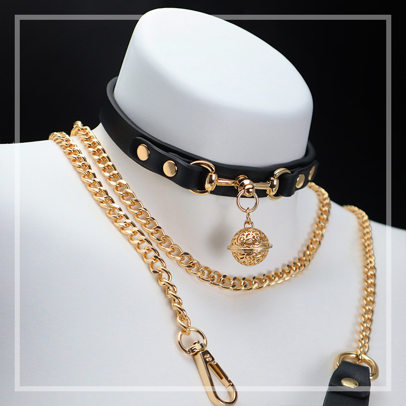 와인 빨간 방울 뼈목걸이 sm 묶음 용품 목걸이띠 외출 조련도구