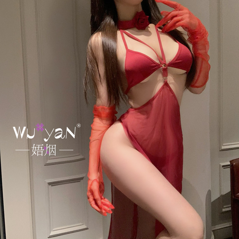 섹시한 속옷 금욕 섹시한 잠옷 qqny 섹시한 제복 계모 스커트 분위기