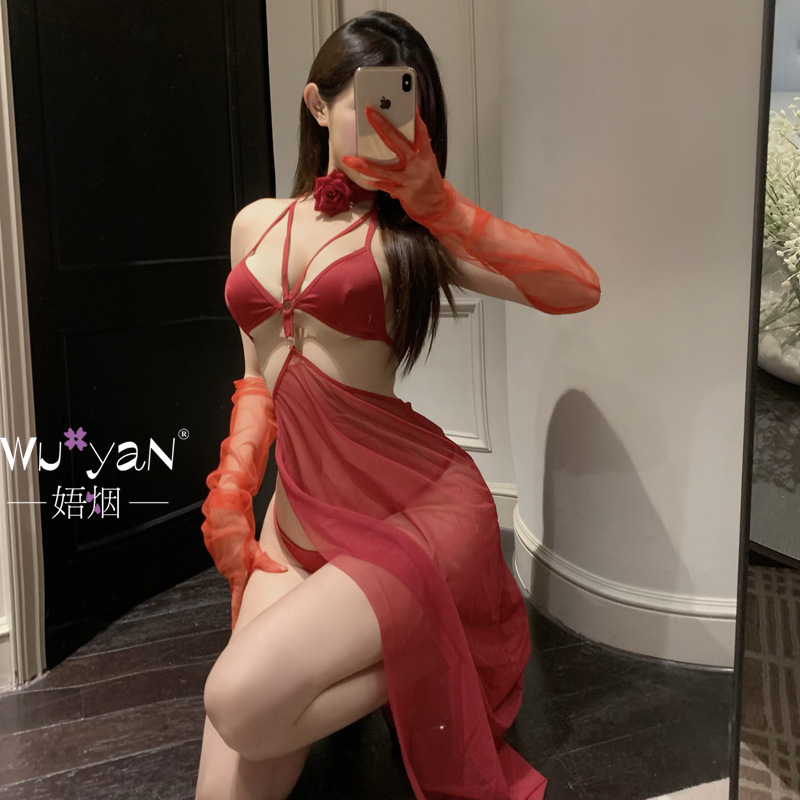 섹시한 속옷 금욕 섹시한 잠옷 qqny 섹시한 제복 계모 스커트 분위기