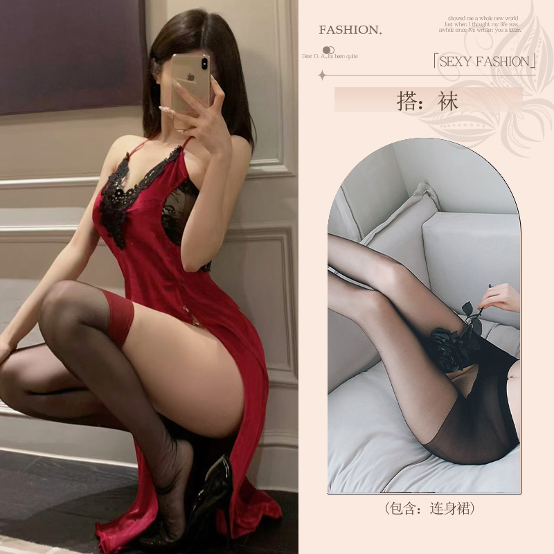 섹시 속옷 순 욕심 속옷은 금욕 치파오 섹시한 잠옷 성적인 의복 점프슈트