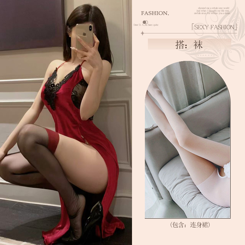 섹시 속옷 순 욕심 속옷은 금욕 치파오 섹시한 잠옷 성적인 의복 점프슈트