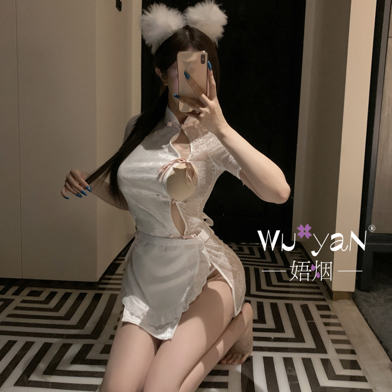 섹시 속옷 순 욕심 속옷 금욕 탈탈 치파오 고풍스러운 룩 섹시한 코스 파자마 제복